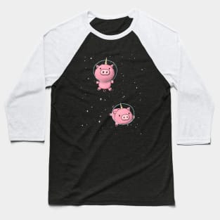 Space Pig Unicorns are floating through the Galaxy Baseball T-Shirt